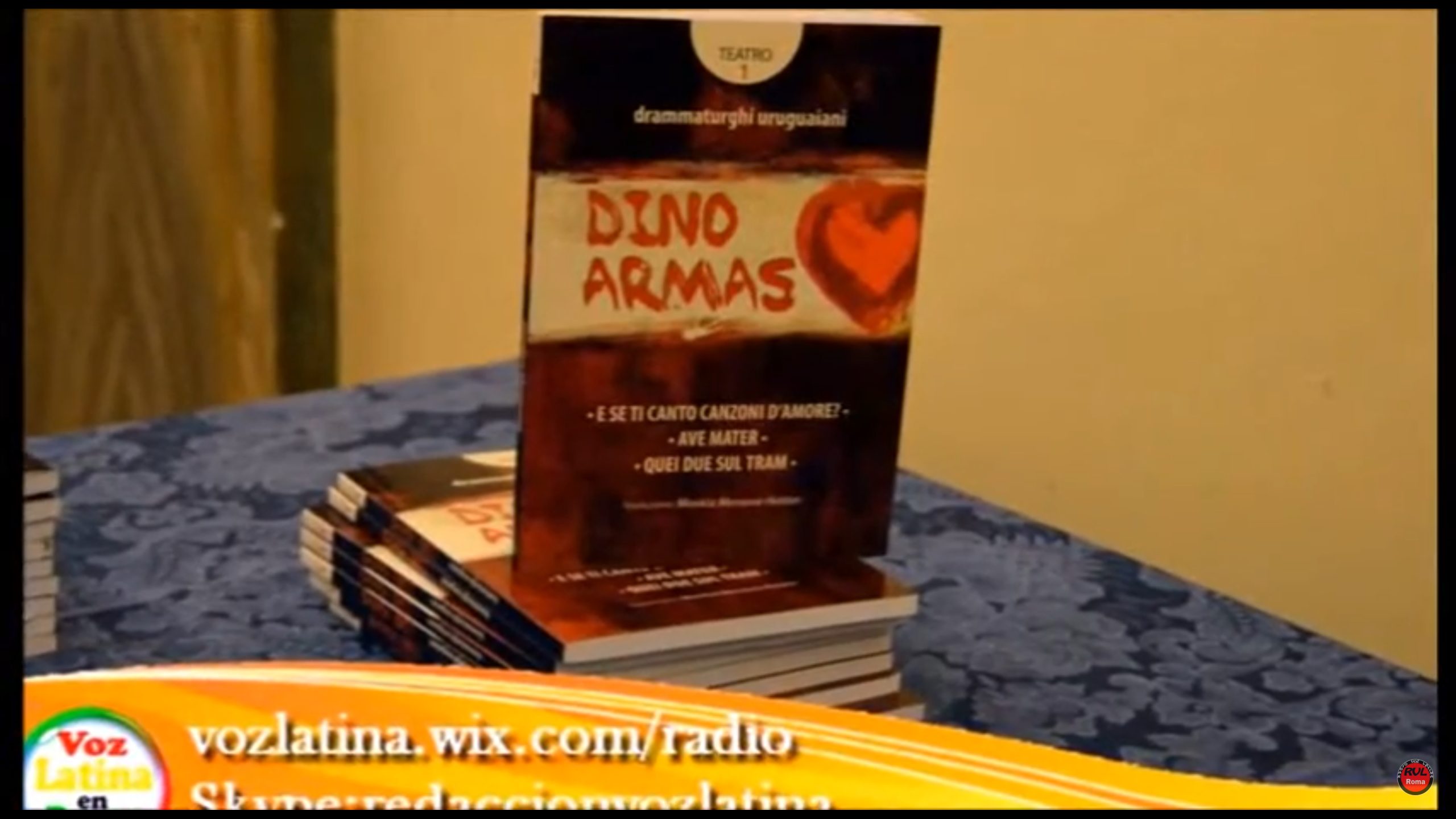Entrevista a Dino Armas Dramaturgo presenta su último trabajo a la IILA en Roma.